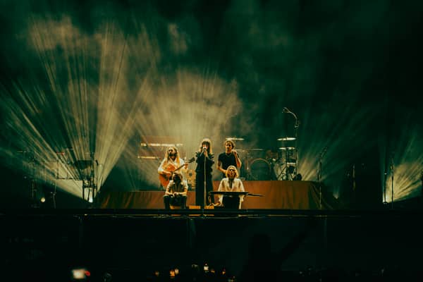 Blossoms on stage at Live From Wythenshawe Park 2024. Credit: Sophia J Carey