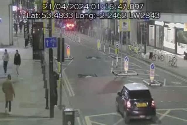 CCTV of the Mini One which had cloned plates of Osman's Mini but a different coloured roof.
