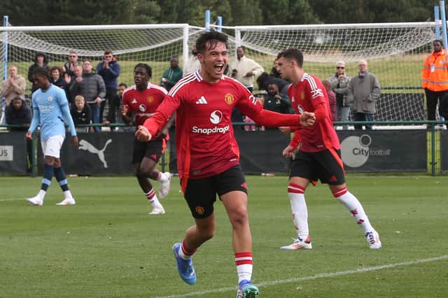 Gabriele Biancheri is in fine for Manchester United at youth level
