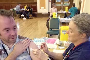 Nurse Sarah Turner at work