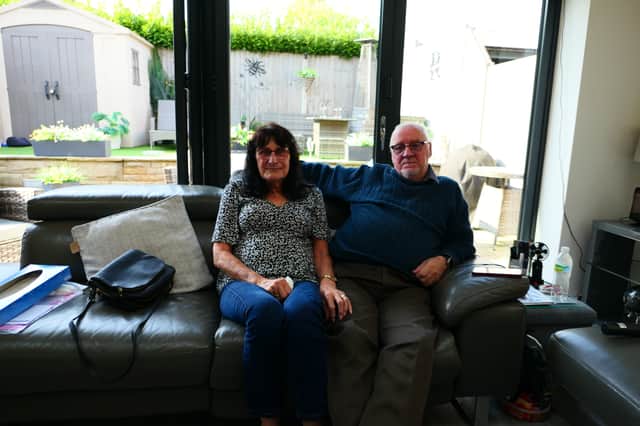 Picture of Anne and Peter, Joyce\'s parents. Now living in Bury. Taken by Charlotte Hall