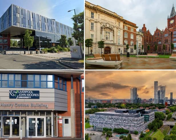 There are many high-performing universities across the North West (Image: National World/Adobe Stock/Google Maps)