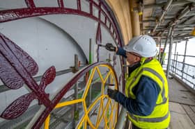 The restoration of the Manchester Town Hall clocktower. 