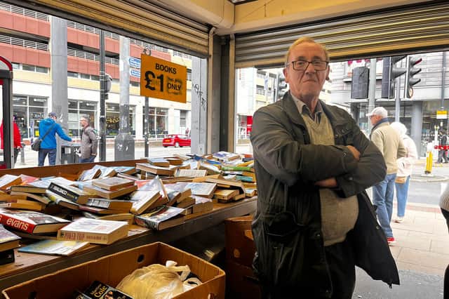 Eddie, the owner of Manchester Book Buyers, is preparing to close down his shop for good.