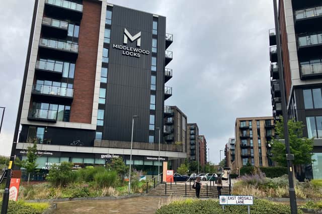 Residents of Salford's Middlewood Locks have had enough. Credit: Declan Carey/LDRS