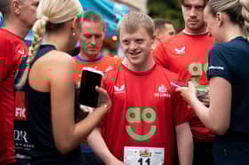 Joseph Adams runs in the Altrincham 10K