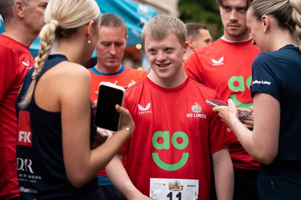 Joseph Adams runs in the Altrincham 10K