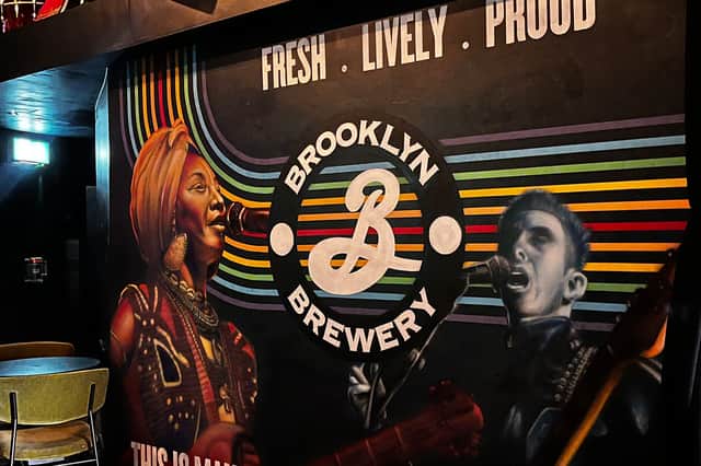 The new Band on Wall mural inside the Copper Bar by leading Manchester street artist Qubek.