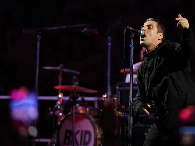 Liam Gallagher sings at Wembley Stadium before the Anthony Joshua- Daniel Dubois fight