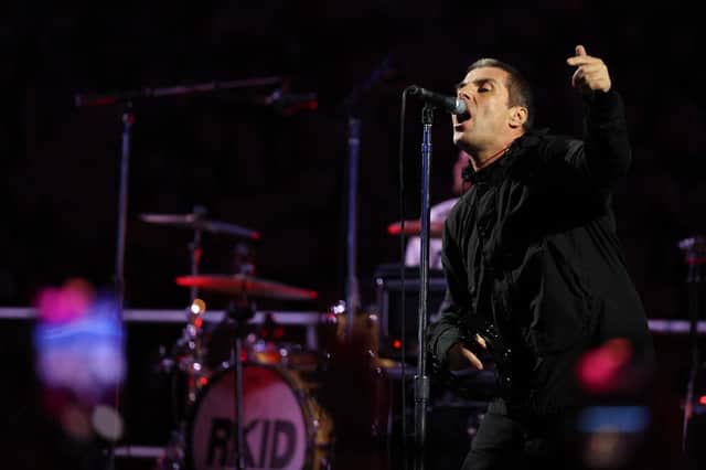 Liam Gallagher sings at Wembley Stadium