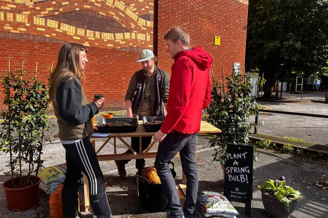 Plant pop-up in Chinatown carpark.