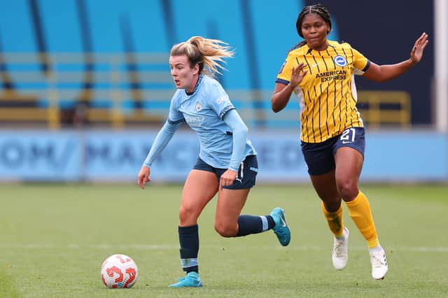Lauren Hemp went close early on against Brighton.