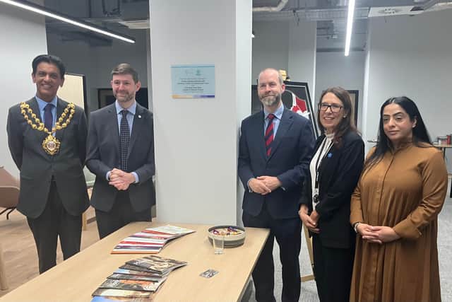 Dignitaries at the launch of the Hive.