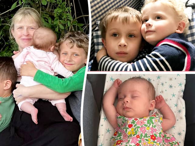 Beth Hobson now has three children after starting IVF aged 40. 
