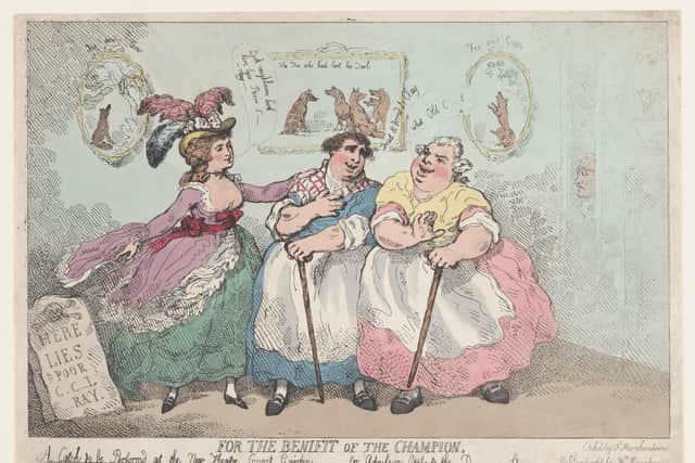 For The Benefit of The Champion, May 20, 1784. Artist Thomas Rowlandson. (Photo by Heritage Art/Heritage Images via Getty Images)