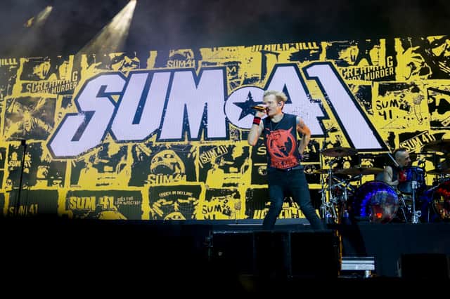 Canadian musician Deryck Whibley of the rock band Sum 41