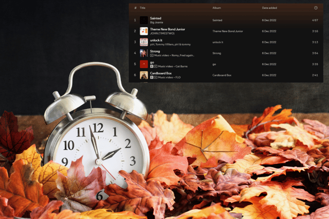 A study in 2010 demonstrated that there are parallels between our music listening tastes changing and clocks going backwards each year.