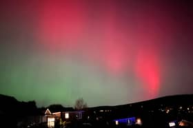 Elsa Taylor’s picture of the stunning Northern Lights over Diggle. 