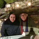 Pete Mackenzie Hodge and actor Steve Coogan, who persuaded him to turn his experience of an induced coma into a book. Credit: Pete Mackenzie Hodge 