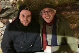 Pete Mackenzie Hodge and actor Steve Coogan, who persuaded him to turn his experience of an induced coma into a book. Credit: Pete Mackenzie Hodge 