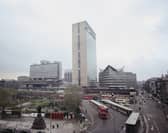 A general view of traffic and Piccadilly. 