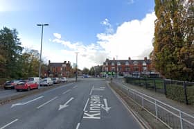 The junction of Kingsway and Barton Road in Stretford 