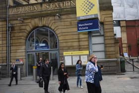 Northern Rail are urging passengers at Manchester’s Victoria Station to stop feeding the pigeons. Credit: AFP via Getty