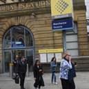 Northern Rail are urging passengers at Manchester’s Victoria Station to stop feeding the pigeons. Credit: AFP via Getty