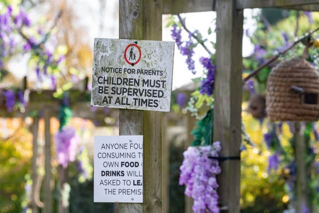 The Hidden Gem Café has 21 signs dotted around the garden informing customers of the rules.