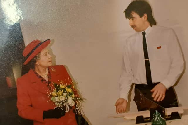 Steve Davies meets HM the Queen in the early 90s