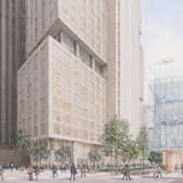 How the towers, on the site of Stockton's furniture on Great Ancoats Street, might look. Picture: Liquid Funding Business. 