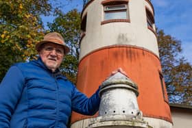 Phil Austin built Monton Lighthouse beside his cottage next to the Bridgewater Canal in Salford
