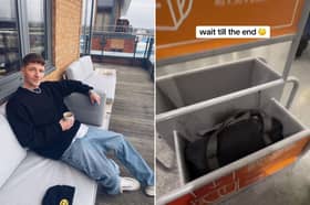 A holidaymaker charged by 'smug' EasyJet staff for his bag being 'too big' claims they demanded he delete footage of it fitting 'perfectly' - only to be offered a refund when the clip went viral
