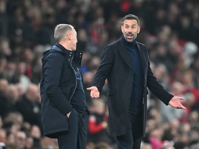 Manchester United host Leicester City in the final game of Ruud van Nistelrooy's interim spell in charge.