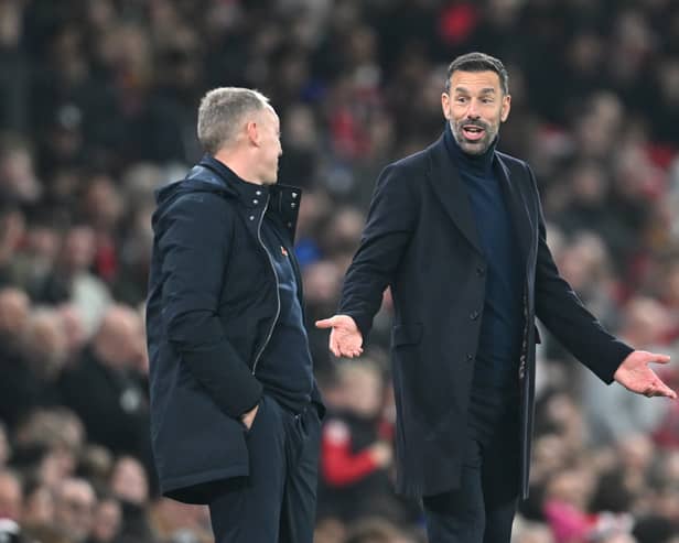 Manchester United host Leicester City in the final game of Ruud van Nistelrooy's interim spell in charge.