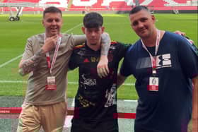 Gareth Millar, 41 will be joined by his son Callum Leatherland-Millar, 18, and Ashley Ellis-Quirke, 34 in raising money for Cancer Research.