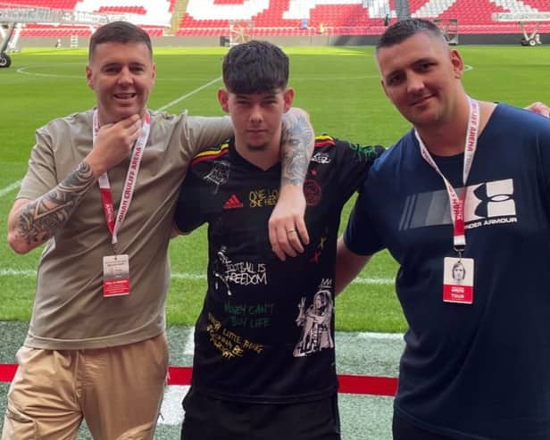 Gareth Millar, 41 will be joined by his son Callum Leatherland-Millar, 18, and Ashley Ellis-Quirke, 34 in raising money for Cancer Research.