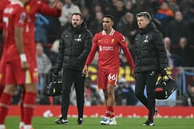 Trent Alexander-Arnold picked up an injury in Liverpool's win over Aston Villa and is a doubt to face Manchester City.