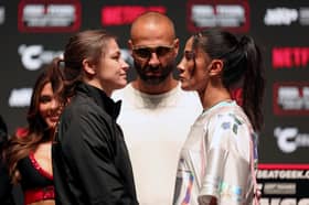 The rematch of Katie Taylor vs Amanda Serrano is on the undercard for the Paul vs Tyson fight. Photo:  Brett Carlsen/Getty Images for Netflix 2024