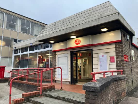 The post office in Prestwich which at risk of closure