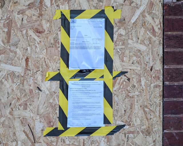 Last week, tenant Steven Glover was booted out of the rented property after Stafford Borough Council was granted an official closure order.