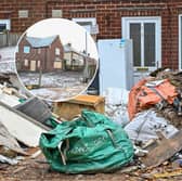 Before-and-after pictures show how a house of horrors which was turned into a makeshift dump has finally been cleared of rubbish after more than a year. 