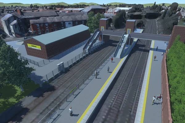 CGI aerial images of what the new Golborne Station could look like. Uploaded by George Lythgoe. Credit: TfGM. Free to use for all LDRS partners