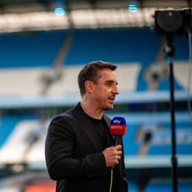 Gary Neville reacts to Manchester City's FA Cup draw against Salford City.