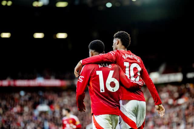 Amad Diallo and Marcus Rashford are both on the Manchester United bench vs Arsenal