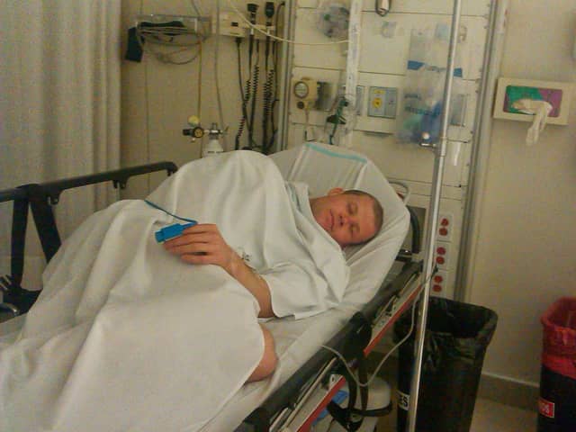 Mike Wild in hospital