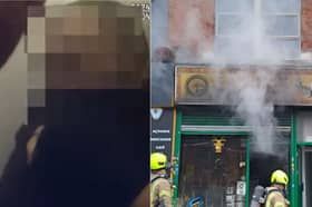Residents are rescued from fire.