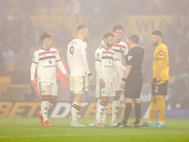 Bruno Fernandes was sent off for Manchester United against Wolves