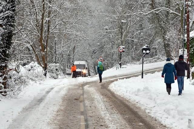 Snow and wind warnings have been issued for Manchester for New Year's Day