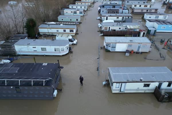 View of the flooding at Proctor's Pleasure Park near Barrow upon Soar, Leicestershire.